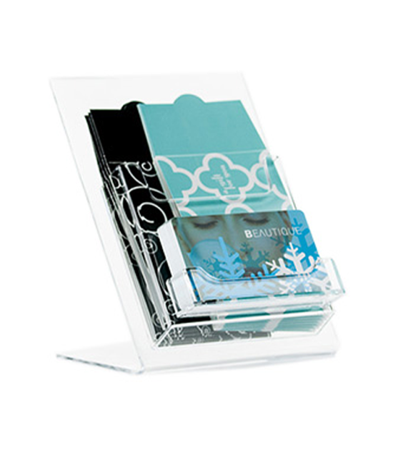 AC4a 2-Pocket Acrylic Gift Card Holder Counter Top Display