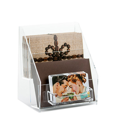 AC6a 3-Pocket Acrylic Counter Top Gift Card Display