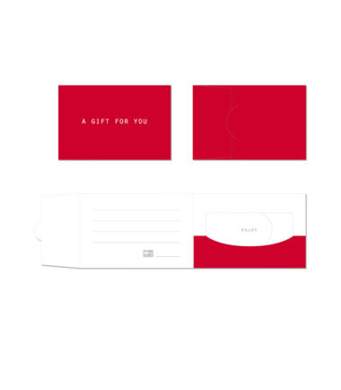 GCH300 Classic Red Side Fold Gift Card Holder