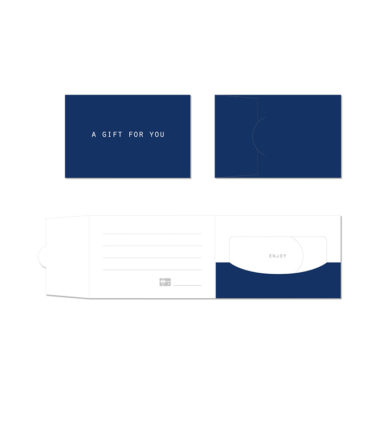 GCH302 Navy Blue Side Fold Gift Card Holder