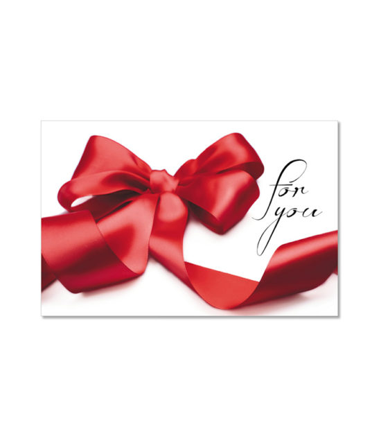 GCH309 Red Ribbon For You Side Fold Gift Card Holder