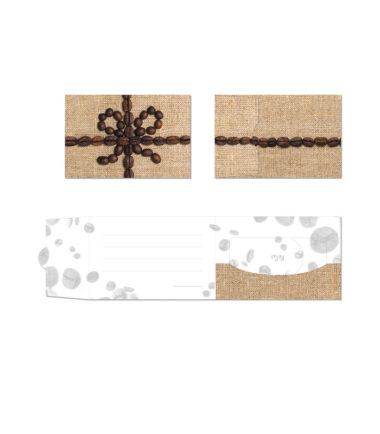 GCH328 - Coffee Bean Side Fold Gift Card Holder