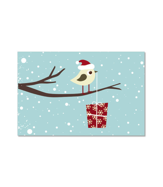 GCH348 Holiday Bird Side Fold Gift Card Holder