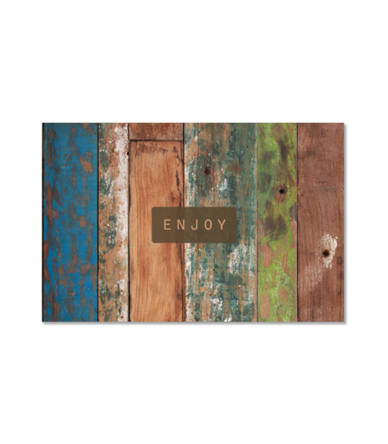 GCH357 - Painted Wood Side Fold Gift Card Holder