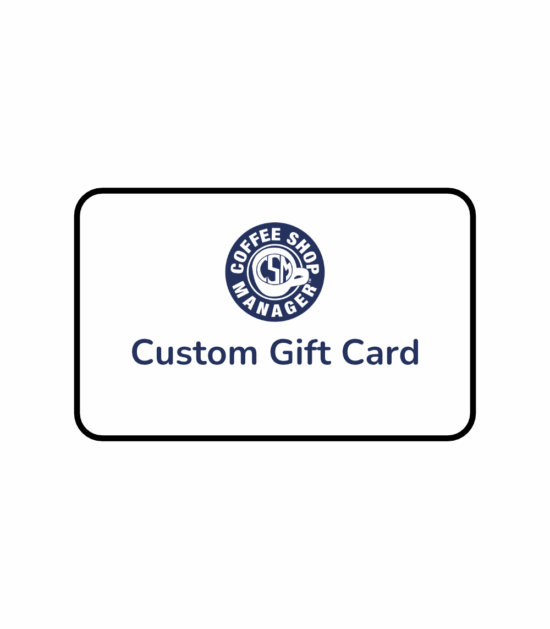 Coffee Shop Manager Custom Gift Cards