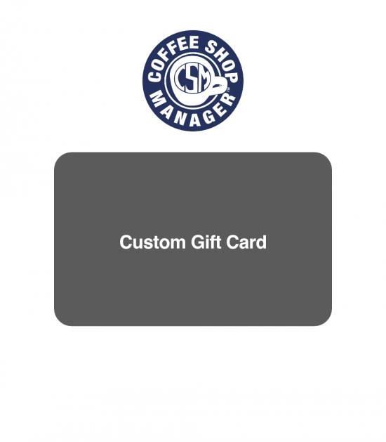 Coffee Shop Manager Custom Gift Cards