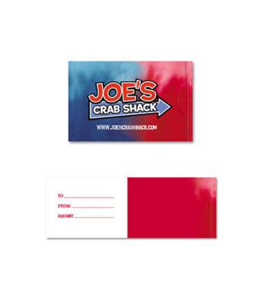 Custom Printed Top Fold Gift Card Holder with Pocket - eCard Systems