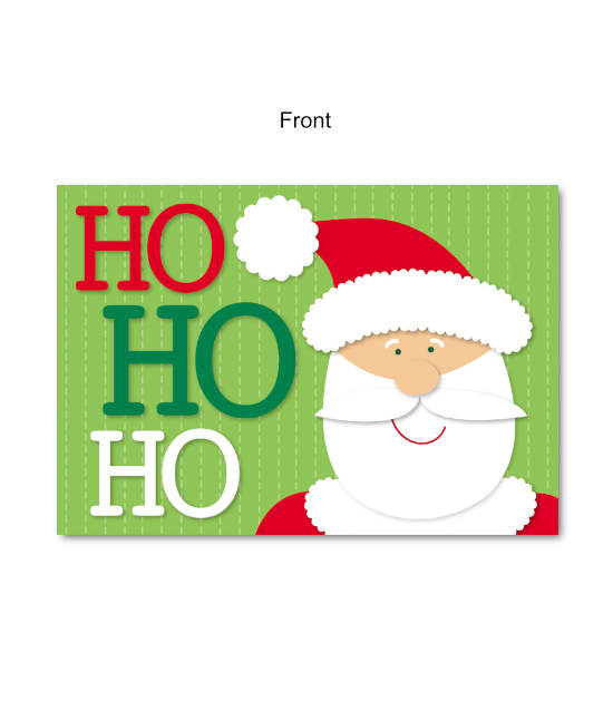 Ho Ho Ho Santa Gift Card Holder - Front