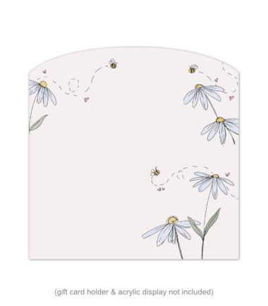 Bees and Flowers Curved-Top AC1-C Sign