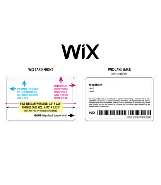 WIX Custom Gift Card Template