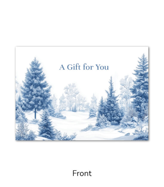 Winter Wonderland Blue Forest Gift Card Holder GCH448)